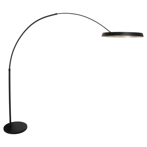 Booglamp ringlux 4742zw, zwarte booglamp met grote ledring