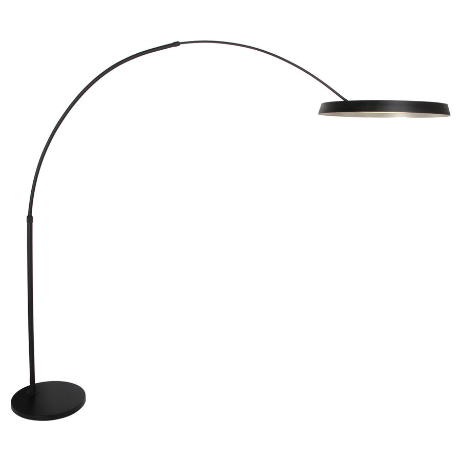 Booglamp ringlux 4742zw, zwarte booglamp met grote ledring