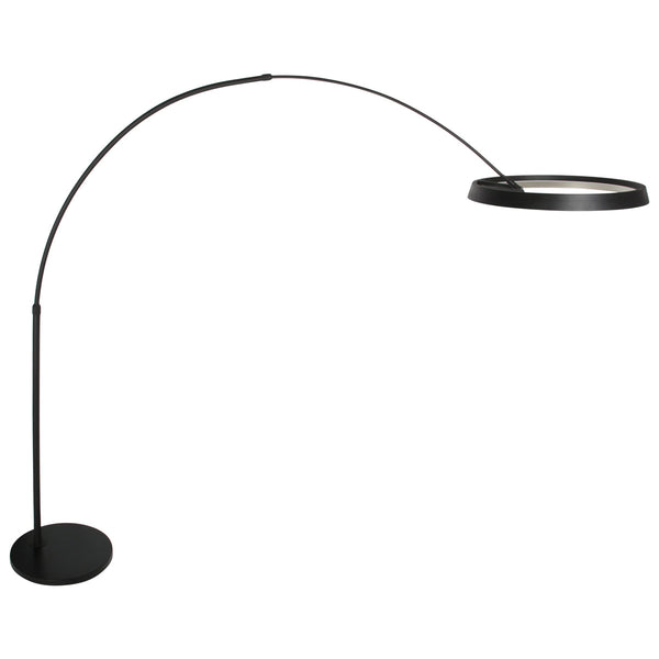 Booglamp ringlux 4742zw, zwarte booglamp met grote ledring