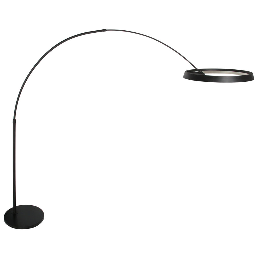 Booglamp ringlux 4742zw, zwarte booglamp met grote ledring