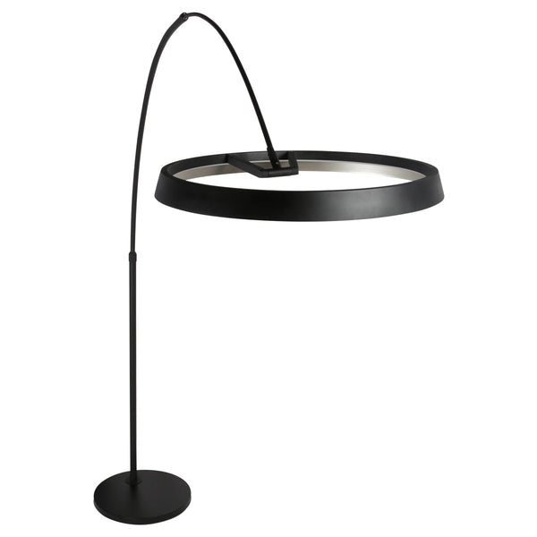 Booglamp ringlux 4742zw, zwarte booglamp met grote ledring