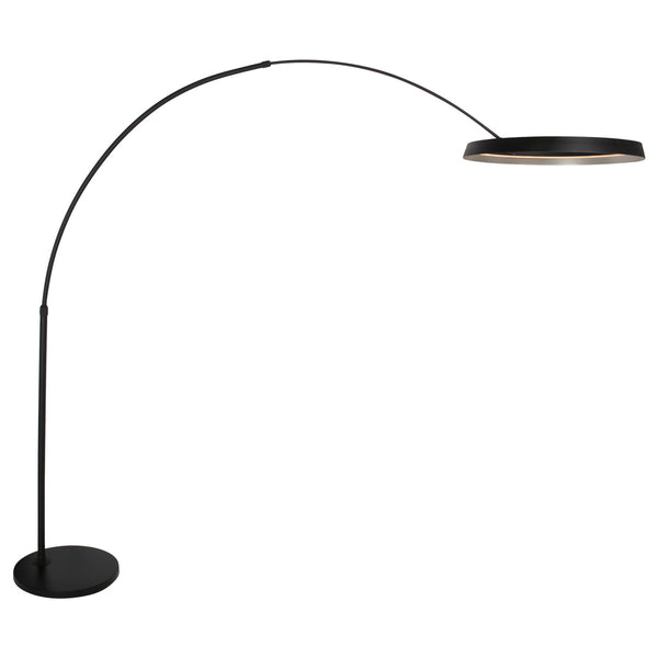 Booglamp ringlux 4742zw, zwarte booglamp met grote ledring