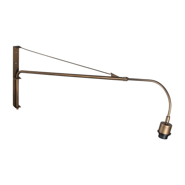 Wandlamp vela lino 4749br brons met zwarte textiel kap ø60 cm