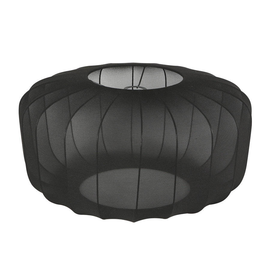 Wandlamp vela lino 4749br brons met zwarte textiel kap ø60 cm