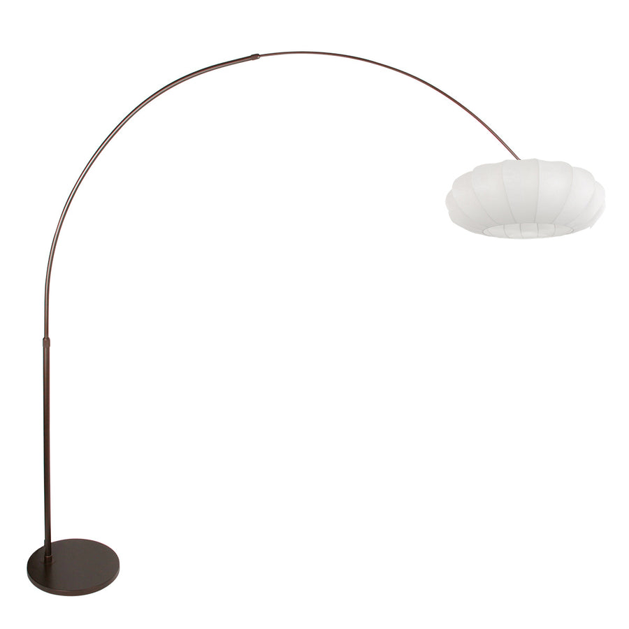 Booglamp luma nola 4755ca cacao met witte zijden kap