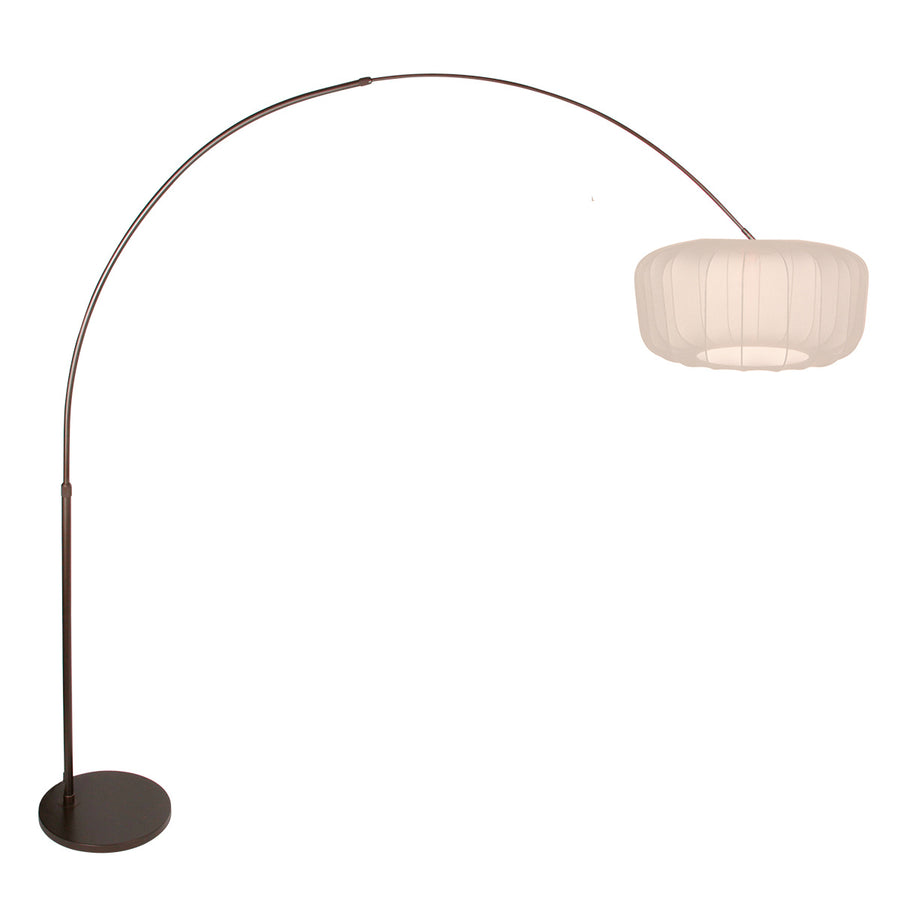 Booglamp vela lino 4762ca cacao met beige-crème textiel kap