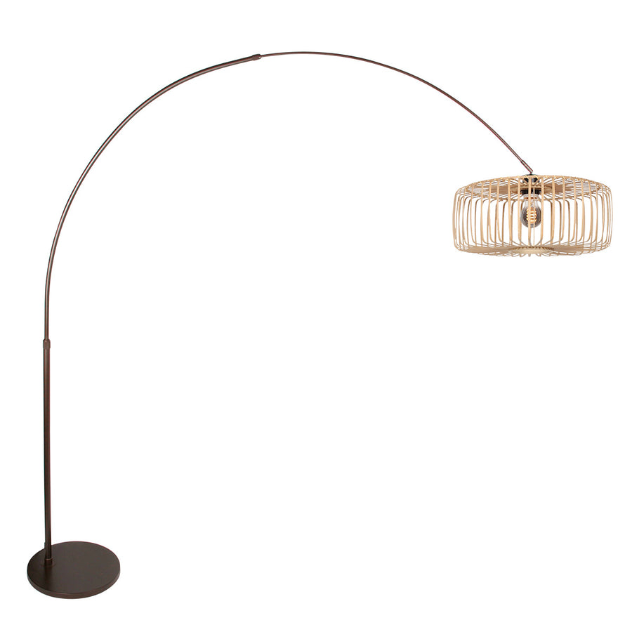 Booglamp breeza-beach 4769ca cacao met bamboe kap ø50 cm