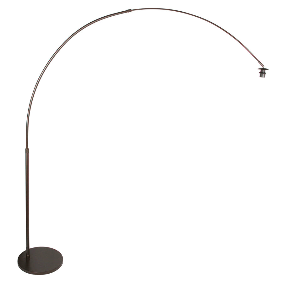 Booglamp luma dark 4770ca cacao met zwart linnen kap warm chic