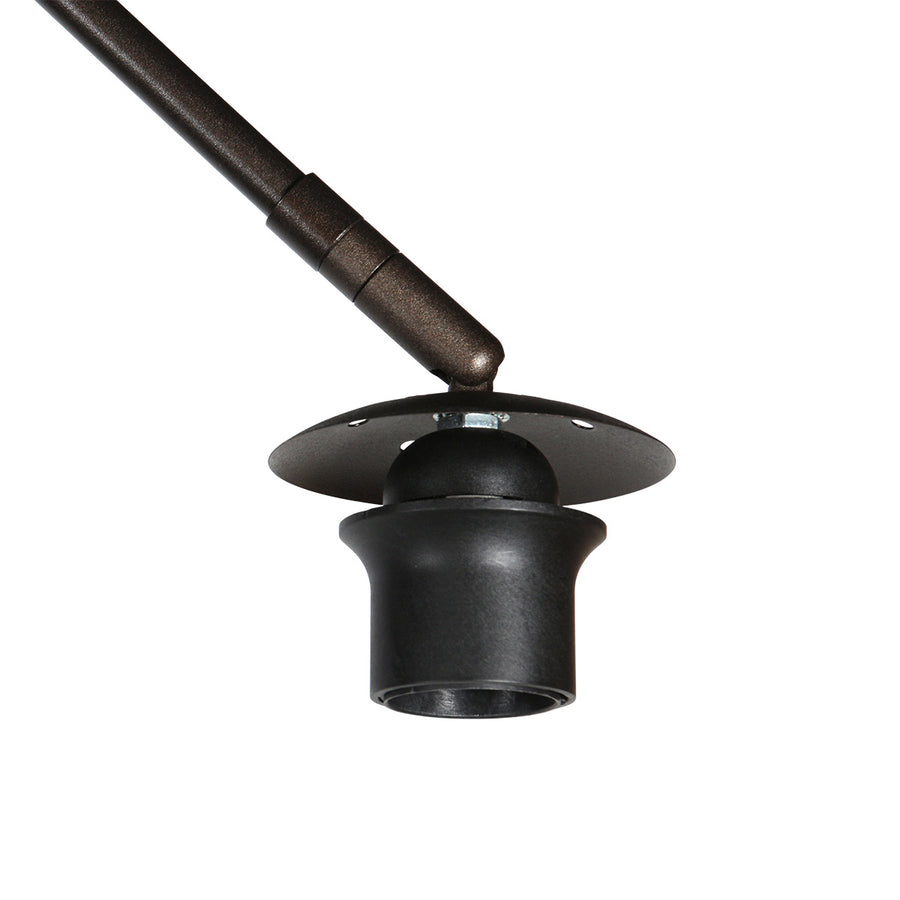 Booglamp luma dark 4770ca cacao met zwart linnen kap warm chic