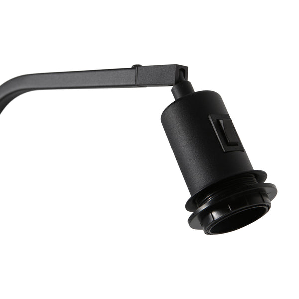 Vloerlamp stang 4793zw met gouden velours kap