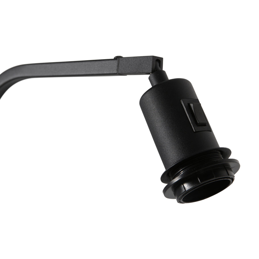 Vloerlamp stang 4793zw met gouden velours kap