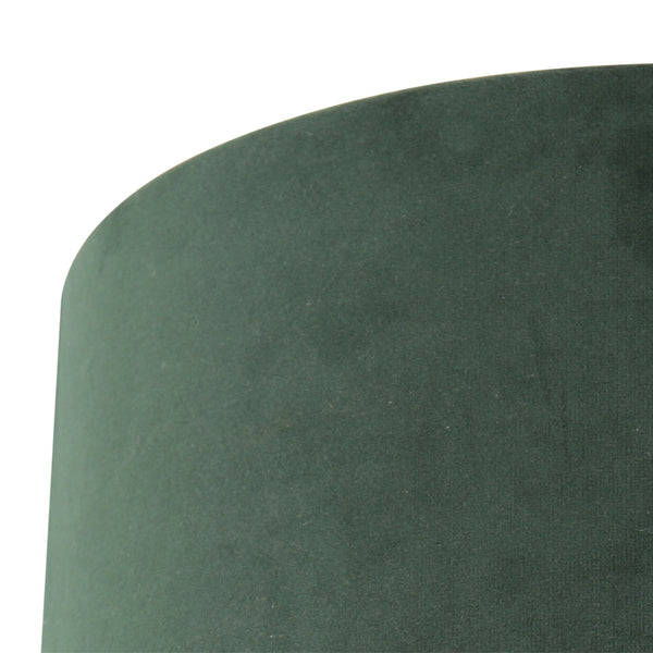 Vloerlamp stang 4796zw met groene velours kap