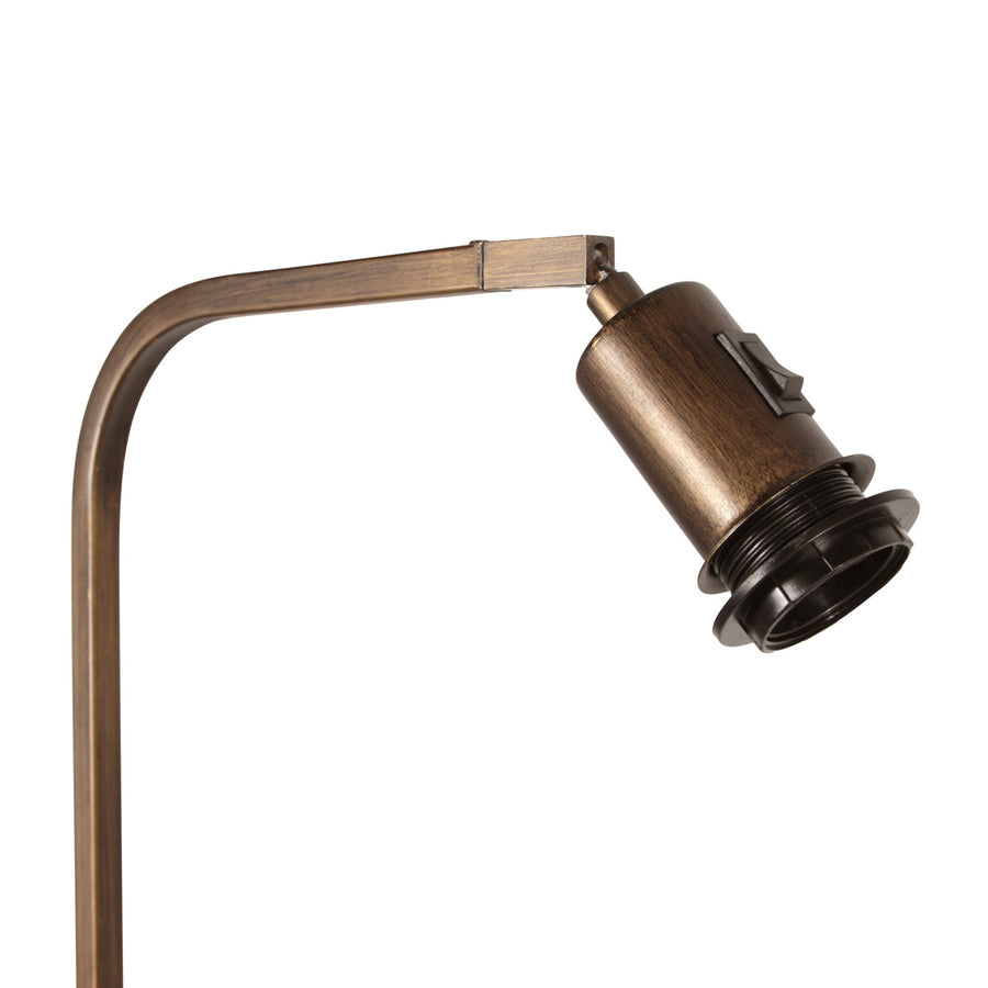 Vloerlamp stang 4799br met beige kurkstructuur kap
