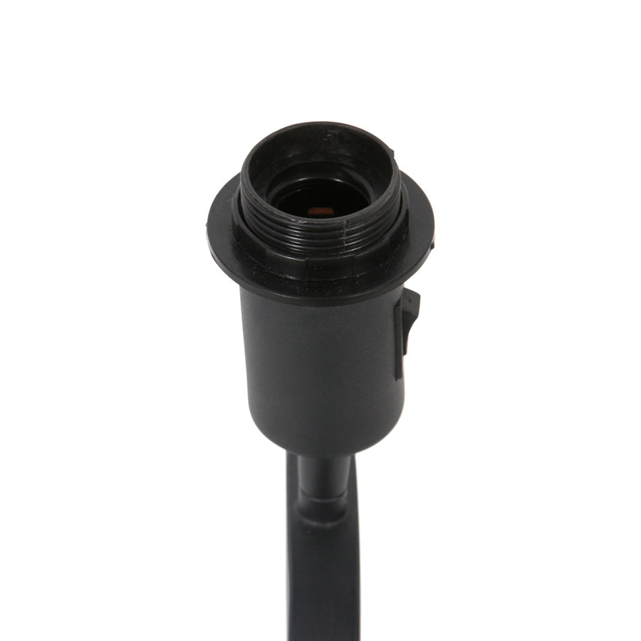 Tafellamp stang 4806zw met grijze velours kap voor sfeerlicht