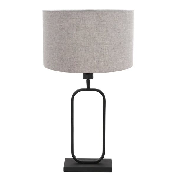 Tafellamp stang 4810zw met grijze linnen kap voor sfeerlicht