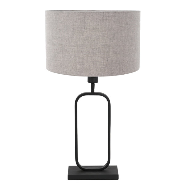 Tafellamp stang 4810zw met grijze linnen kap voor sfeerlicht