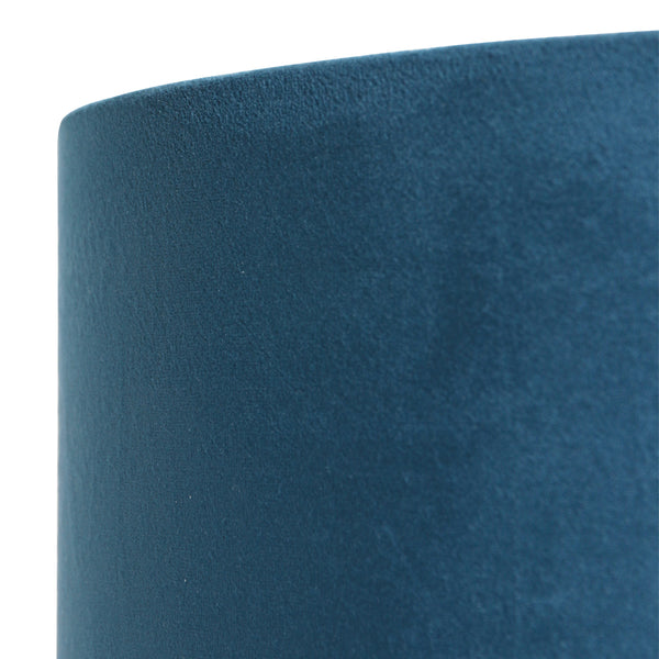 Tafellamp stang 4812zw met blauwe velours kap voor sfeerlicht