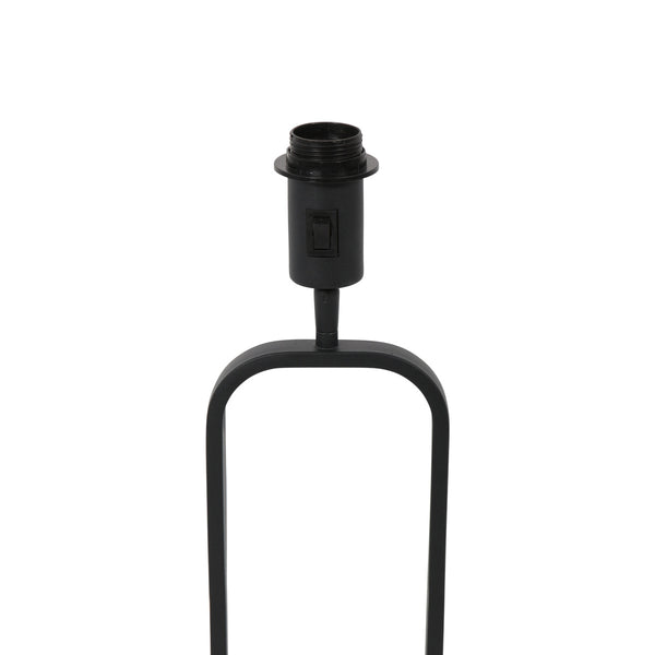 Tafellamp stang 4812zw met blauwe velours kap voor sfeerlicht