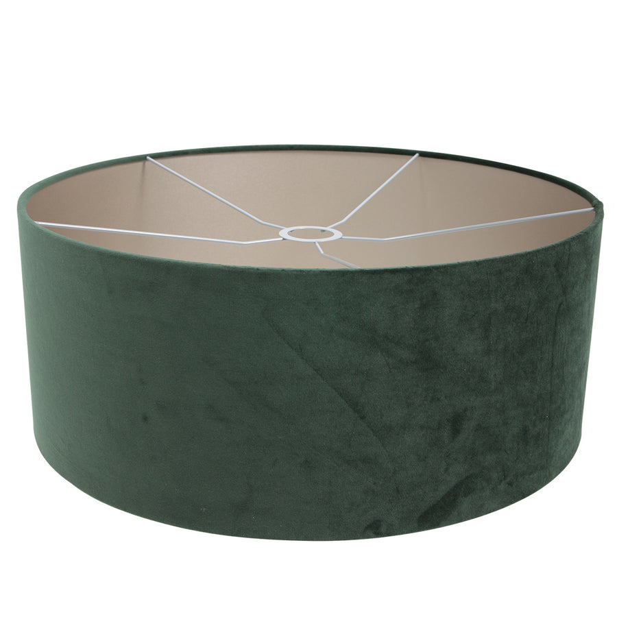 Vloerlamp stang 4824zw - zwart armatuur met groene velours kap