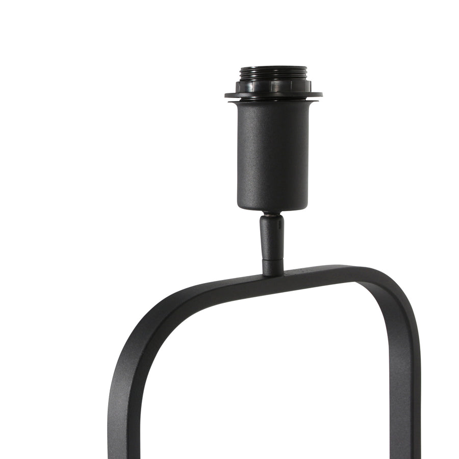 Vloerlamp stang 4825zw - zwart armatuur met blauwe velours kap