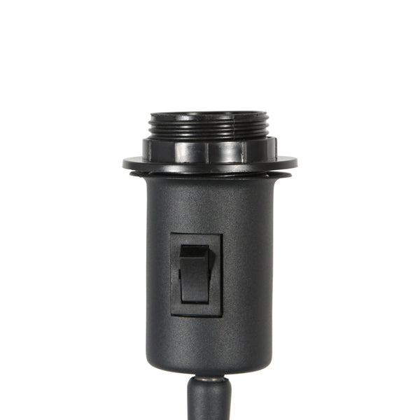 Vloerlamp stang 4825zw - zwart armatuur met blauwe velours kap