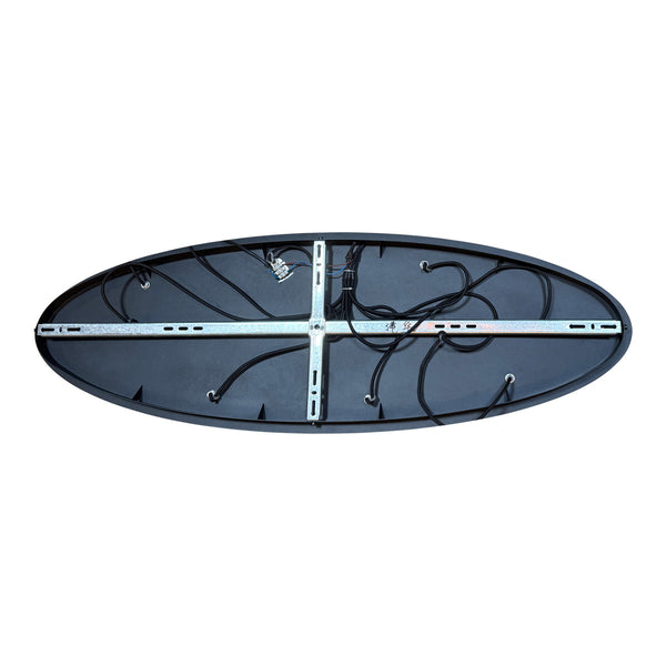 Zwarte hanglamp bollique 4846zw, 9-lichts design voor eettafel
