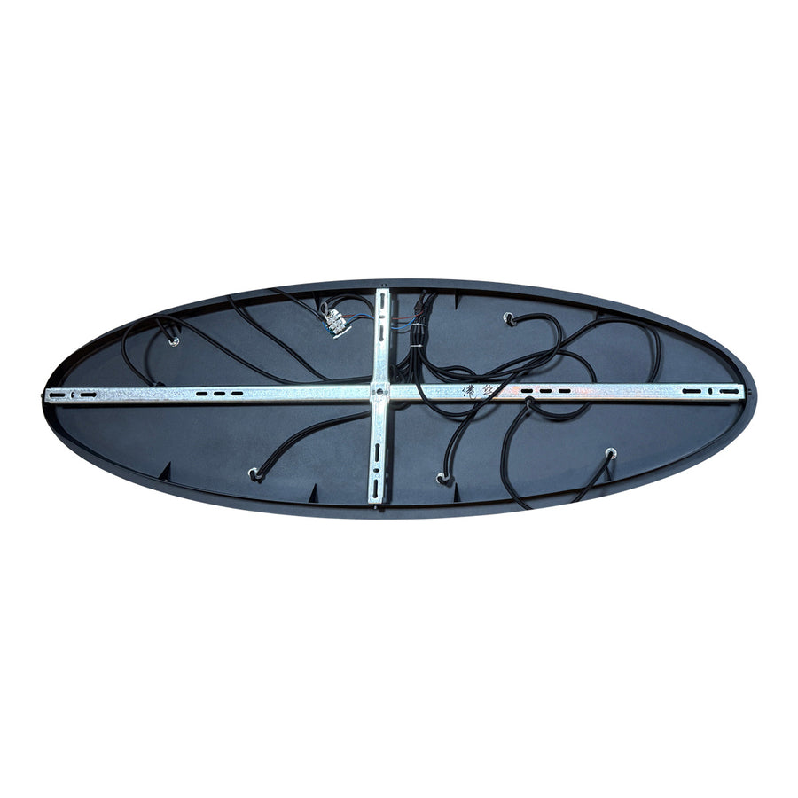 Zwarte hanglamp bollique 4846zw, 9-lichts design voor eettafel