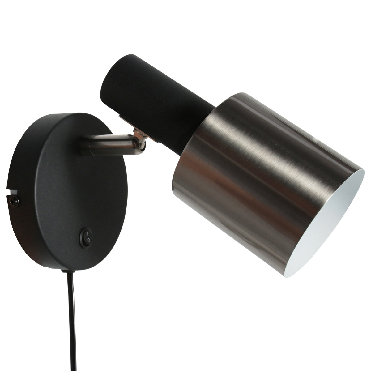 Fjorgard 4848zw - zwarte wandlamp met stoer metaal