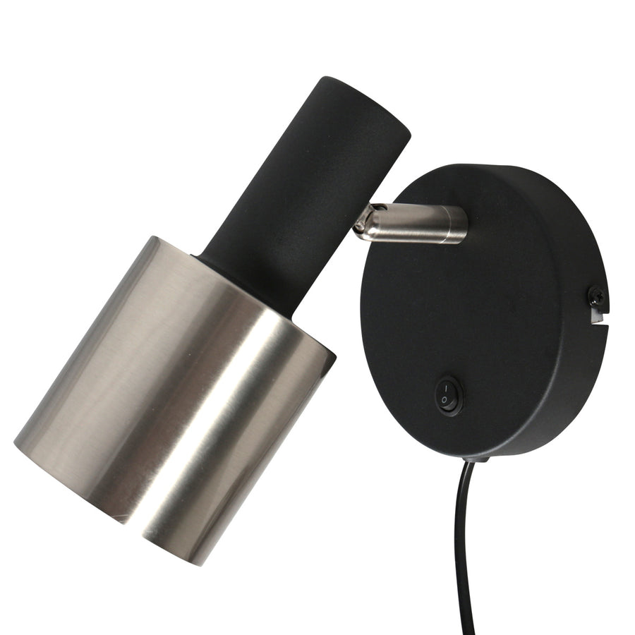 Fjorgard 4848zw - zwarte wandlamp met stoer metaal