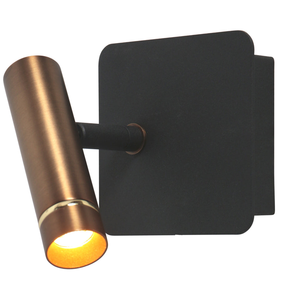 Wandspot lumo 4850br - verstelbare bronzen wandlamp voor sfeer