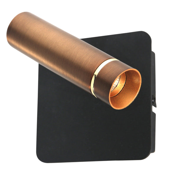 Wandspot lumo 4850br - verstelbare bronzen wandlamp voor sfeer
