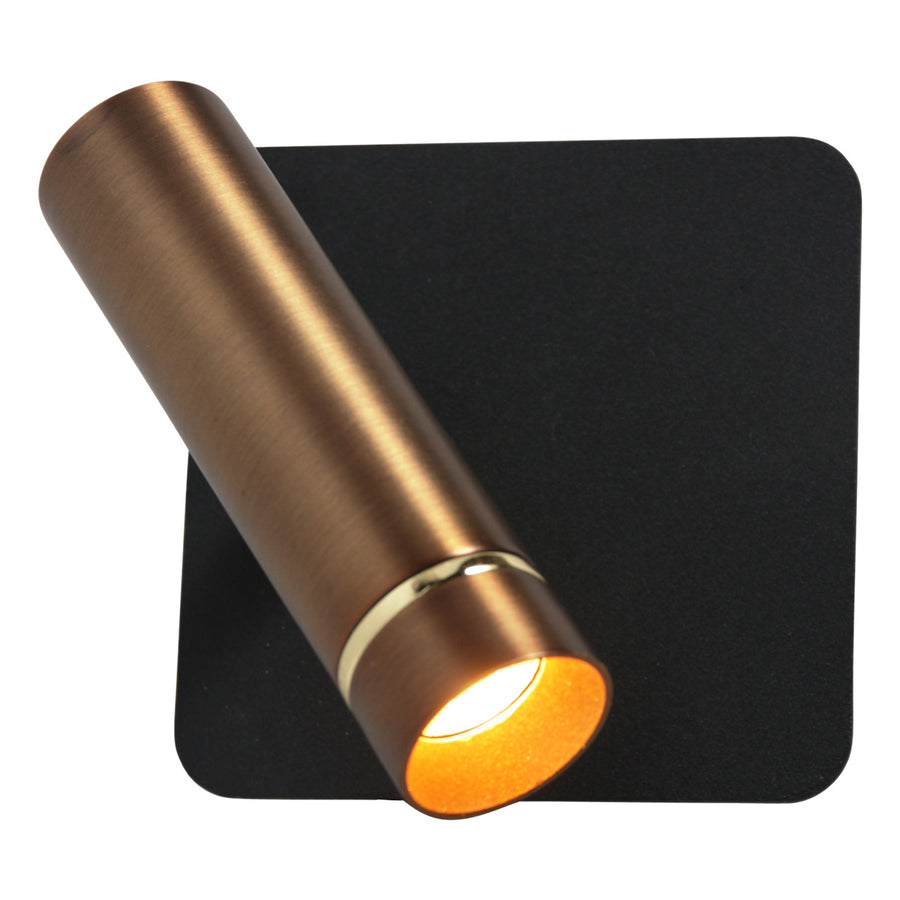 Wandspot lumo 4850br - verstelbare bronzen wandlamp voor sfeer