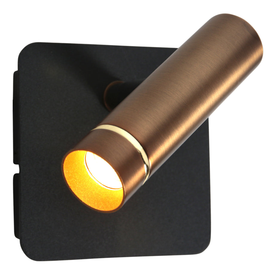 Wandspot lumo 4850br - verstelbare bronzen wandlamp voor sfeer