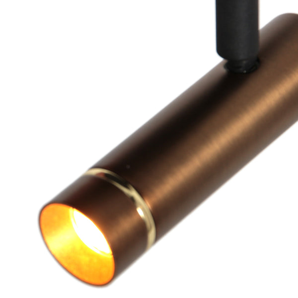 Wandspot lumo 4850br - verstelbare bronzen wandlamp voor sfeer