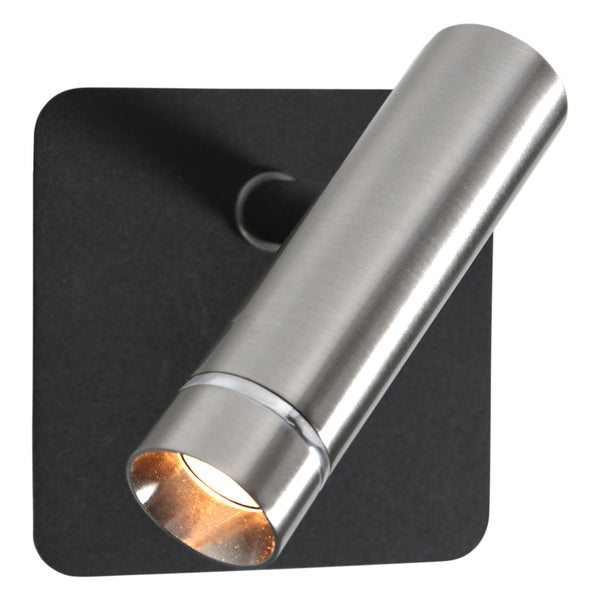 Wandspot lumo 4850st - verstelbare stalen wandlamp voor sfeer
