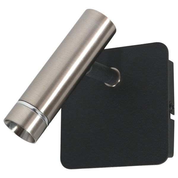 Wandspot lumo 4850st - verstelbare stalen wandlamp voor sfeer