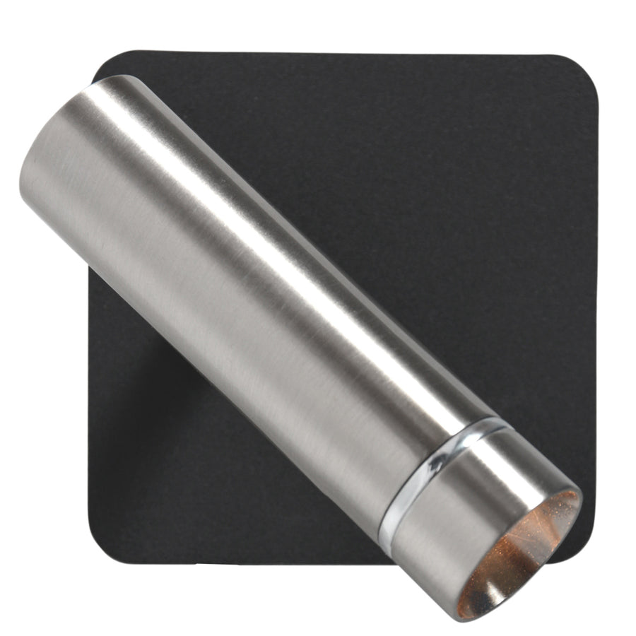 Wandspot lumo 4850st - verstelbare stalen wandlamp voor sfeer