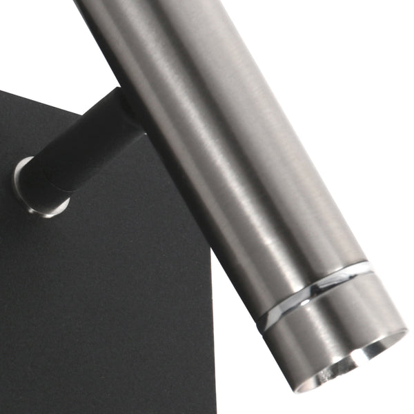 Wandspot lumo 4850st - verstelbare stalen wandlamp voor sfeer