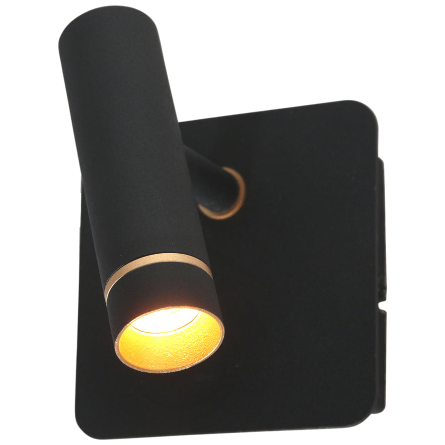 Wandspot lumo 4850zw - moderne verstelbare zwarte wandlamp