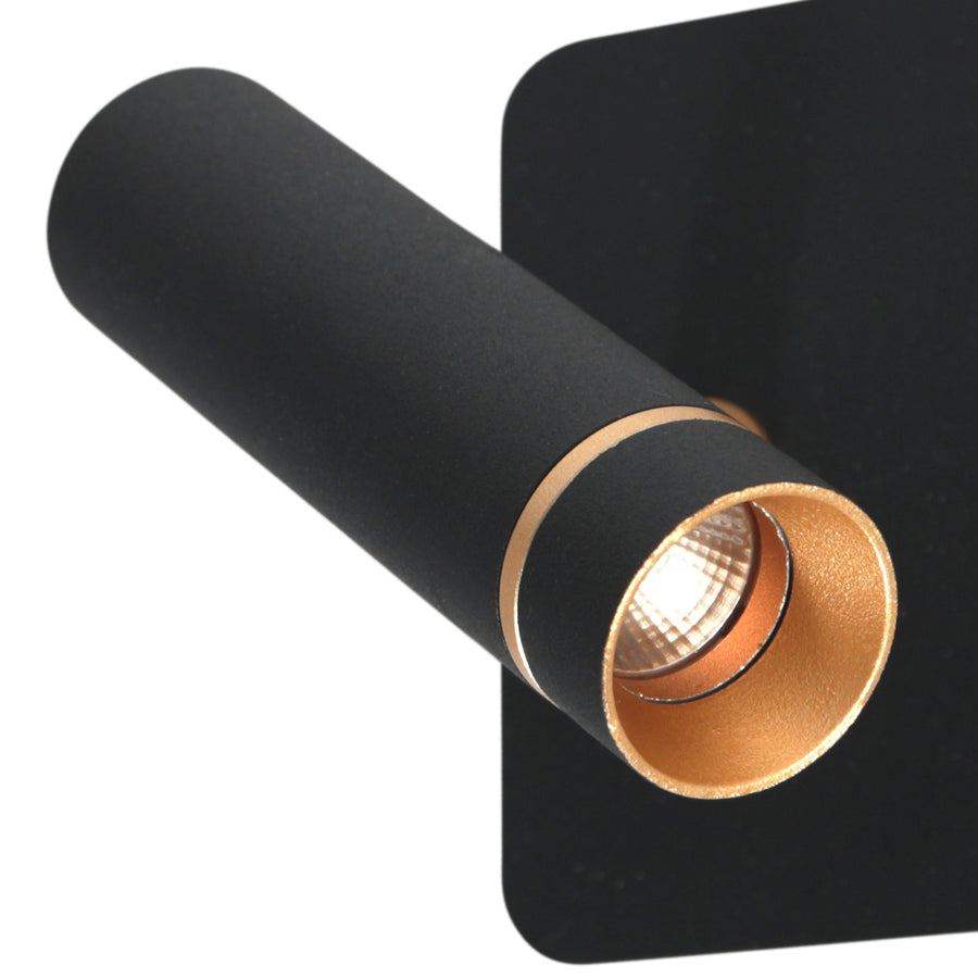Wandspot lumo 4850zw - moderne verstelbare zwarte wandlamp