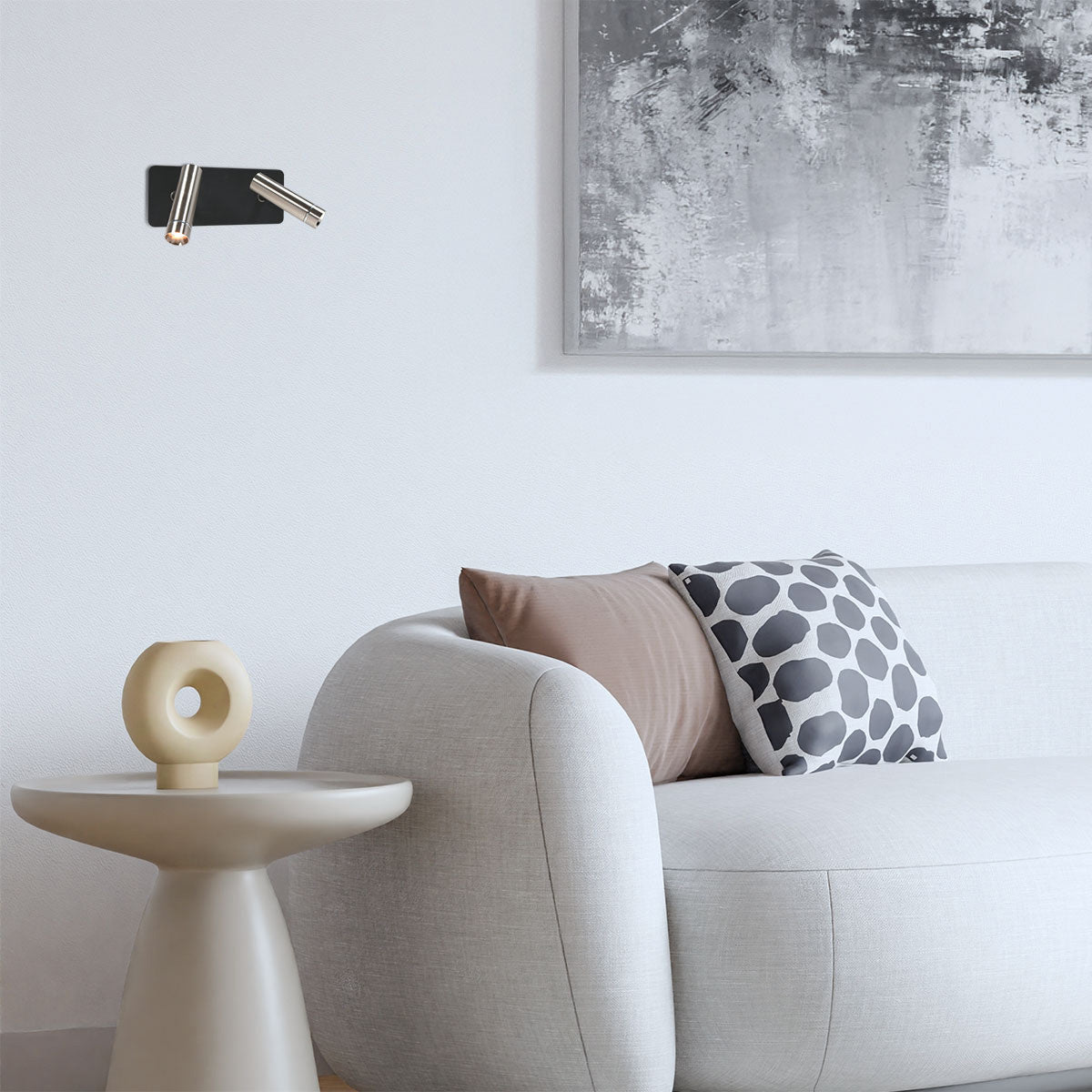 Wandlamp lumo 4851st - 2 lichts spot met stoere stalen accenten