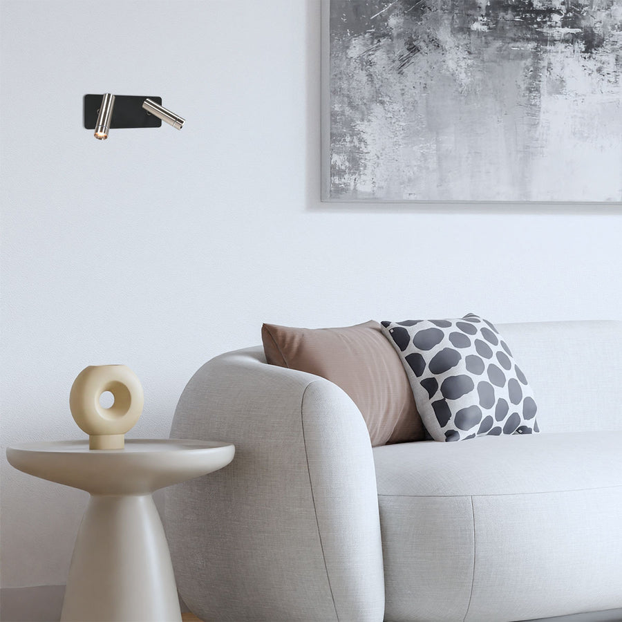 Wandlamp lumo 4851st - 2 lichts spot met stoere stalen accenten