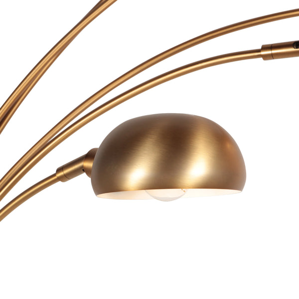 Bronzen vloerlamp pentra 4855br, 5-lichts met marmeren voet