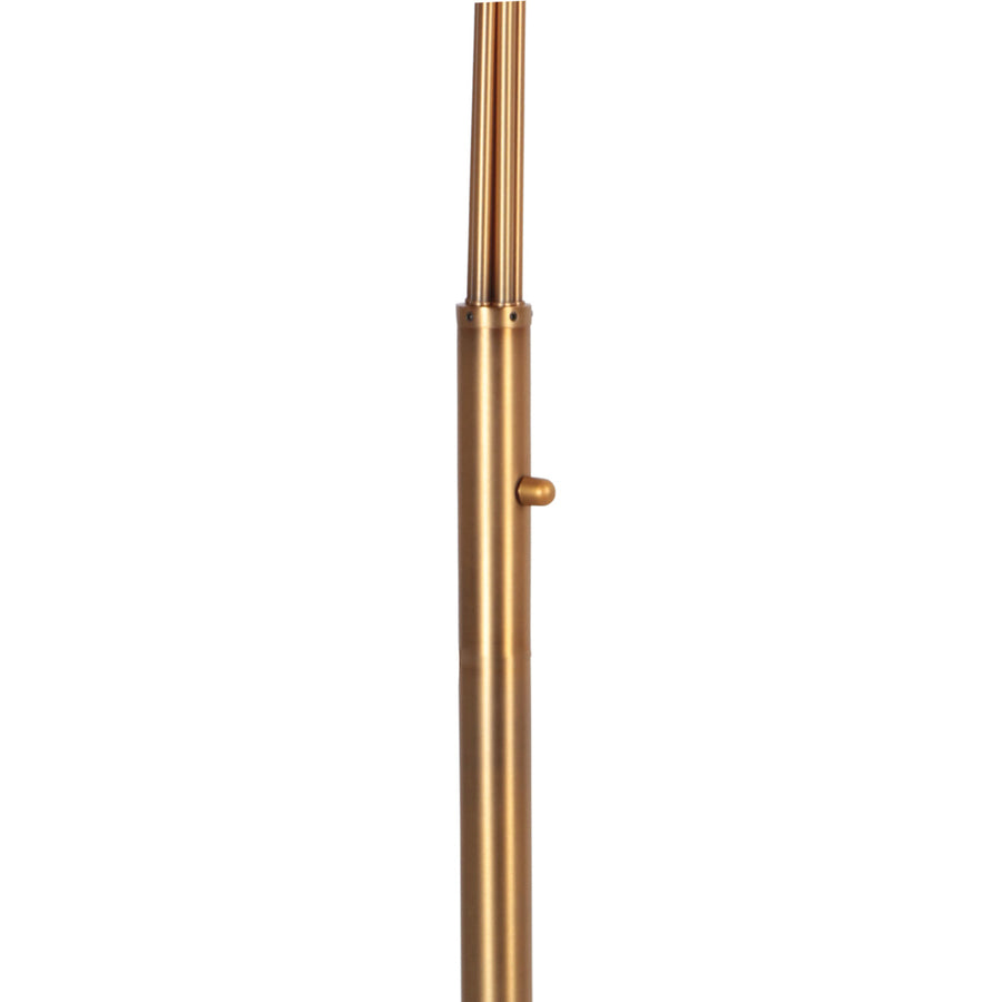 Bronzen vloerlamp pentra 4855br, 5-lichts met marmeren voet