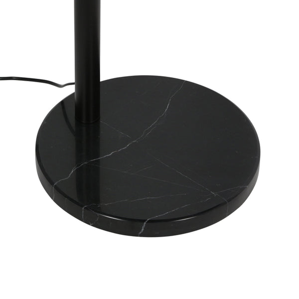 Zwarte vloerlamp pentra 4855zw, 5-lichts met marmeren voet