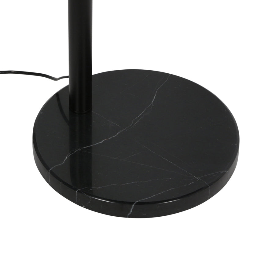 Zwarte vloerlamp pentra 4855zw, 5-lichts met marmeren voet
