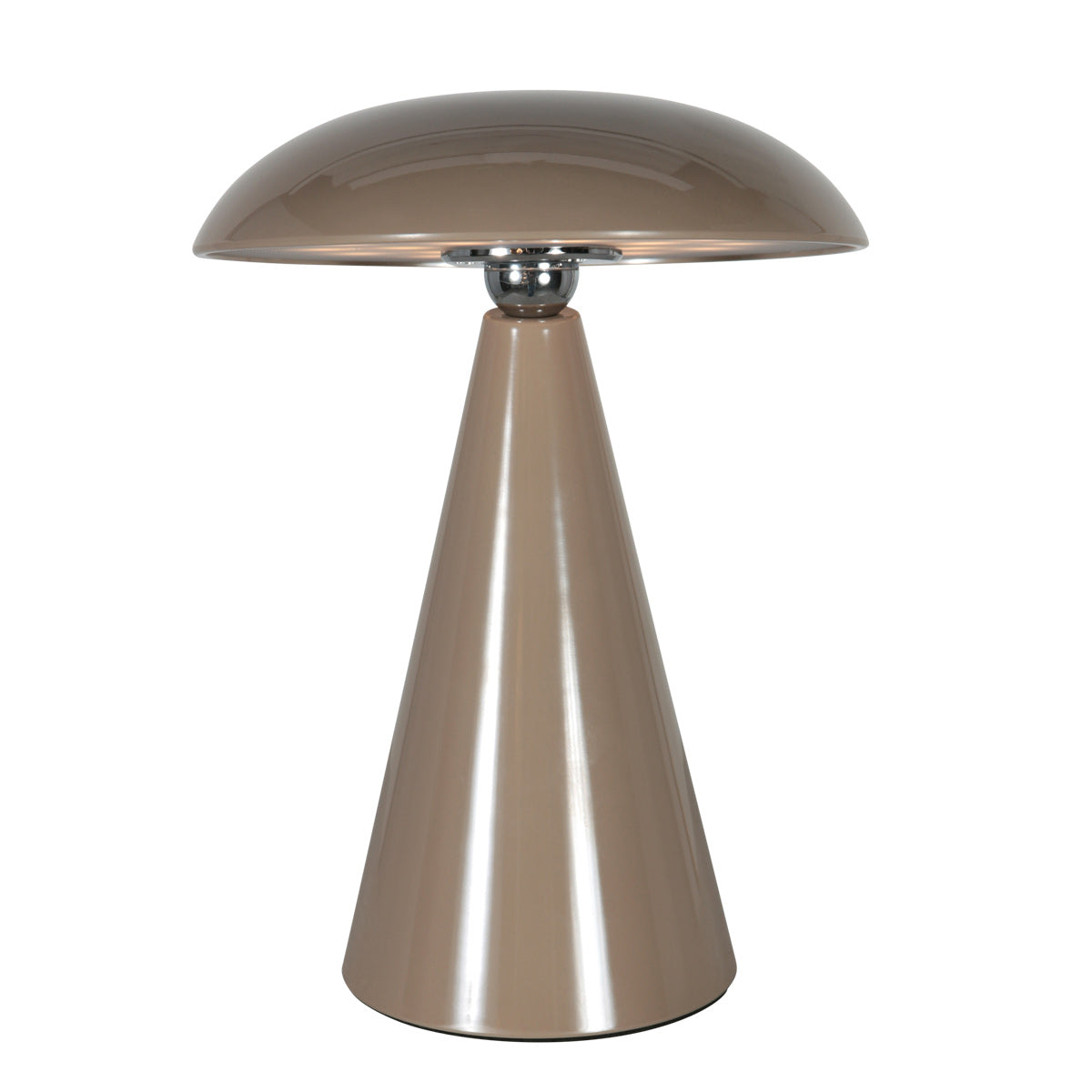Tafellamp mush 4856b - bruine oplaadbare sfeerlamp met glans