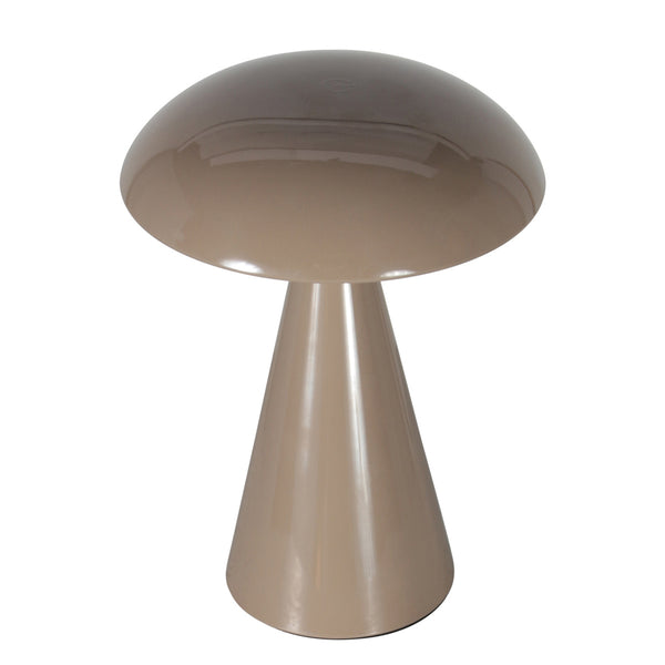 Tafellamp mush 4856b - bruine oplaadbare sfeerlamp met glans