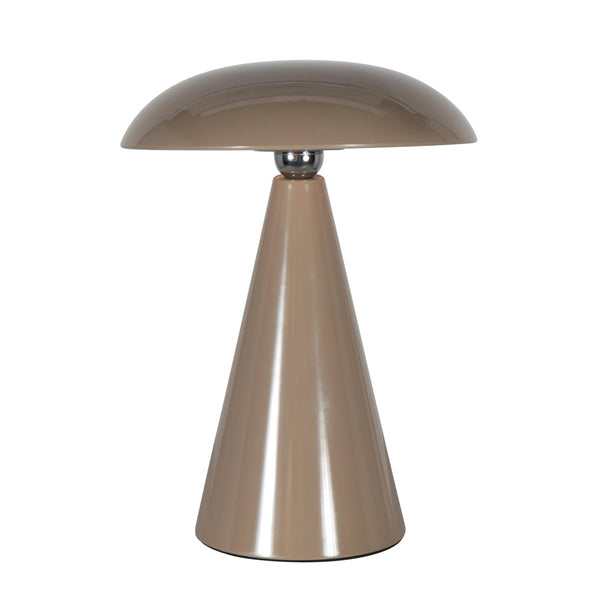 Tafellamp mush 4856b - bruine oplaadbare sfeerlamp met glans