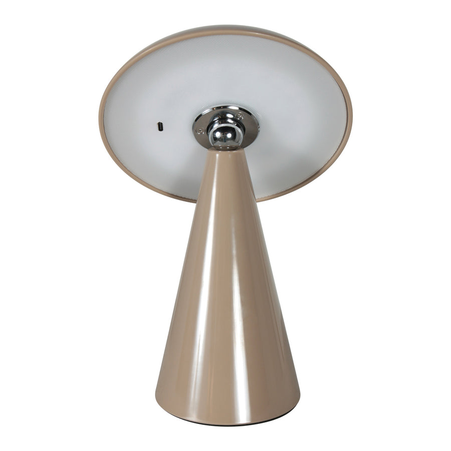 Tafellamp mush 4856b - bruine oplaadbare sfeerlamp met glans